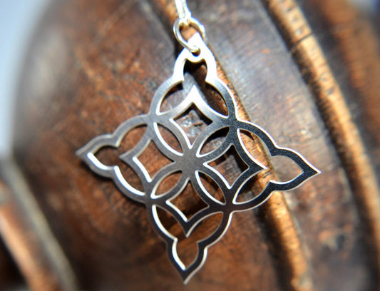 Moorish Diamond Pendant in stainless steel